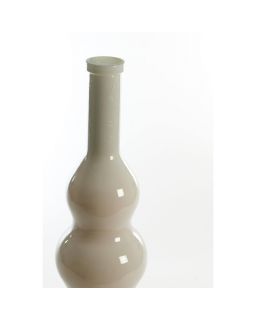 Vase Ø26,5X75 Cm Venerio Verre Beige Clair Laiteux