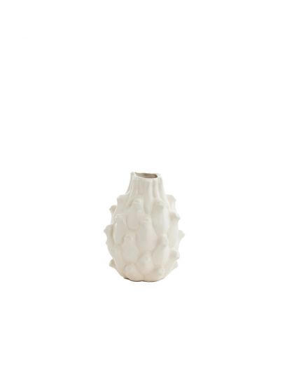 Vase Déco Ø12,5X16,5 Cm Taya Céramique Crème