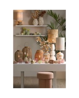 Vase Déco Ø12,5X16,5 Cm Taya Céramique Crème