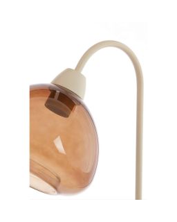 Lampe De Table 31,5X20X61 Cm Bisho Verre Brun+Sable