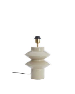 Pied De Lampe Ø22X26 Cm Petch Gris Clair Brillant