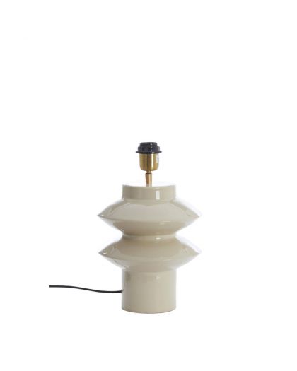 Pied De Lampe Ø22X26 Cm Petch Gris Clair Brillant