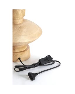 Pied De Lampe Ø23X25 Cm Fiera Bois Naturel Mat