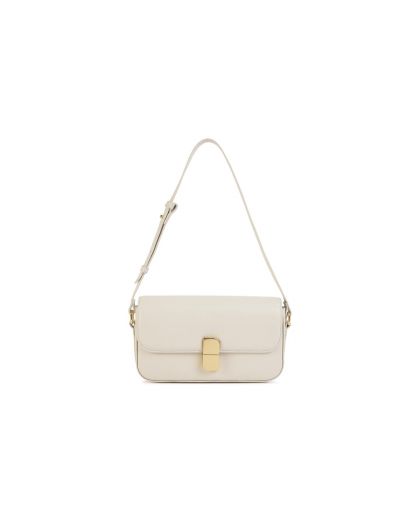 Sac Baguette Fermoir Couleur Blanc Argile Taille H12 X L24 X P5,5Cm