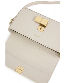 Sac Baguette Fermoir Couleur Blanc Argile Taille H12 X L24 X P5,5Cm