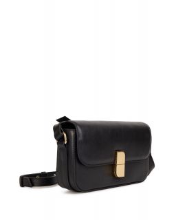 Sac Baguette Fermoir Couleur Noir Taille H12 X L24 X P5,5Cm