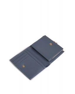 Porte-Monnaie Couleur Bleu Plume Taille H9 X L11,5Cm