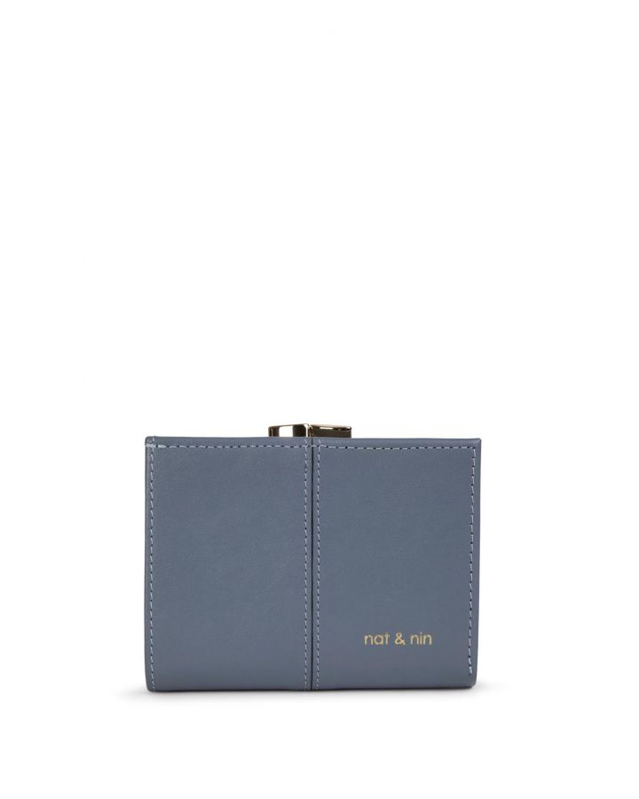 Porte-Monnaie Couleur Bleu Plume Taille H9 X L11,5Cm