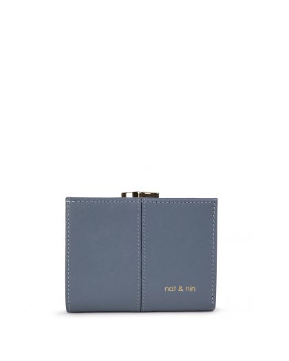 Porte-Monnaie Couleur Bleu Plume Taille H9 X L11,5Cm