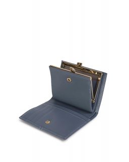 Porte-Monnaie Couleur Bleu Plume Taille H9 X L11,5Cm