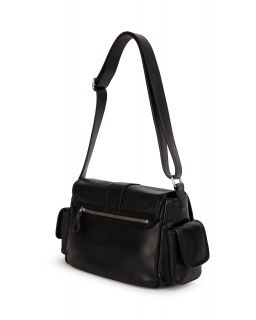 Sac Rabat Multipoches Couleur Noir Taille H15,5 X L29 X P11Cm