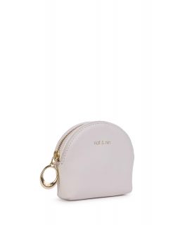 Porte-Monaie Arrondi Couleur Blanc Argile Taille H9 X L9Cm
