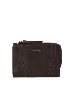 Portefeuille Compact Motif Couleur Ébène Taille H9 X L13,5Cm