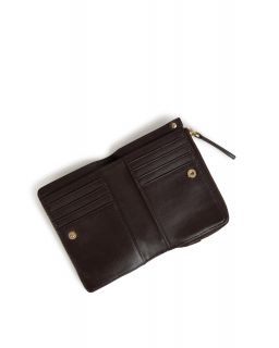 Portefeuille Compact Motif Couleur Ébène Taille H9 X L13,5Cm