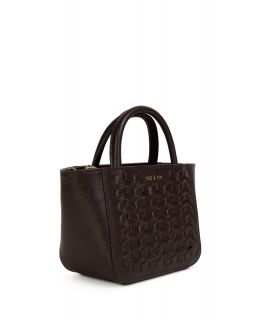 Sac Bandoulière Tressage Couleur Ébène Taille H13 X L23 X P9Cm