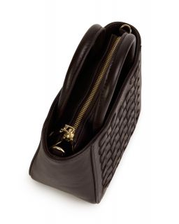 Sac Bandoulière Tressage Couleur Ébène Taille H13 X L23 X P9Cm