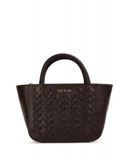 Sac Bandoulière Tressage Couleur Ébène Taille H13 X L23 X P9Cm