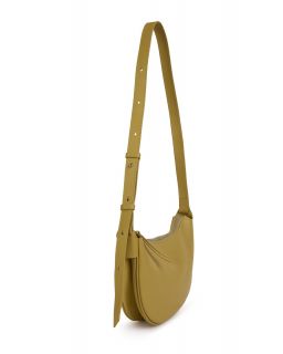Sac Bandoulière Arrondi Couleur Jaune Soleil Taille H16,5 X L26,5 X P5Cm