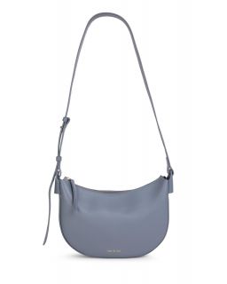 Sac Bandoulière Arrondi Couleur Bleu Plume Taille H16,5 X L26,5 X P5Cm