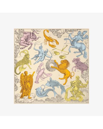 Carre 100 Astrologie 52% Soie 48% ModalMultico Taille 100X100 Cm