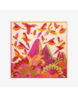 Carre 100 Rio 52% Soie 48% ModalPink/Rose Taille 100X100 Cm