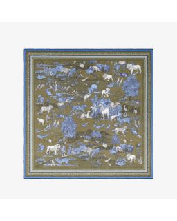 Carre 130 Reverie 100% Coton Kaki Taille 130X130 Cm