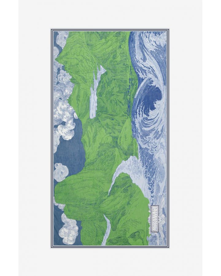 Etole 100 Balthazar 100% Coton Bleu Taille 100X190 Cm