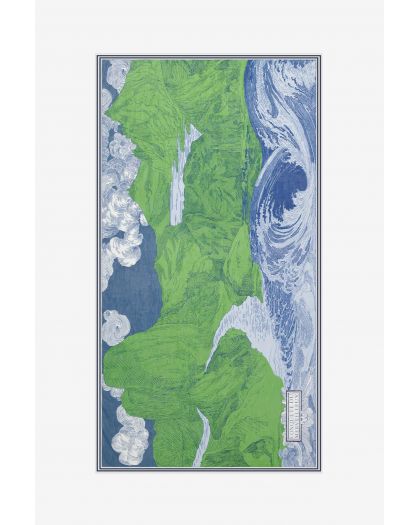 Etole 100 Balthazar 100% Coton Bleu Taille 100X190 Cm