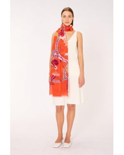 Etole 100 Diego 100% Lin Orangeade Taille 100X190 Cm
