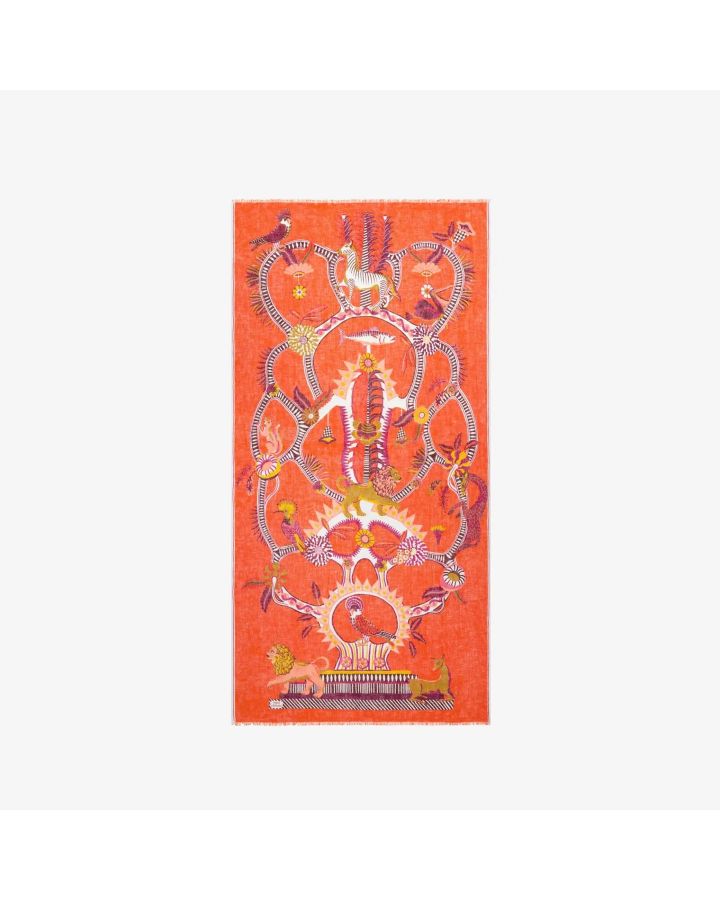 Etole 100 Diego 100% Lin Orangeade Taille 100X190 Cm