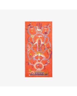 Etole 100 Diego 100% Lin Orangeade Taille 100X190 Cm