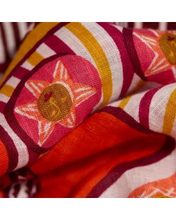 Etole 100 Diego 100% Lin Orangeade Taille 100X190 Cm