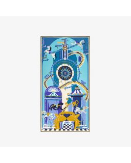 Etole 100 Roller Coaster 72% Coton 22% Soie Bleu Taille 100X190 Cm