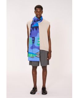 Etole 100 Splash 100% Coton Bleu Marine Taille 100X190 Cm