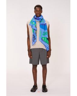 Etole 100 Splash 100% Coton Bleu Marine Taille 100X190 Cm