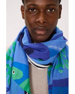 Etole 100 Splash 100% Coton Bleu Marine Taille 100X190 Cm