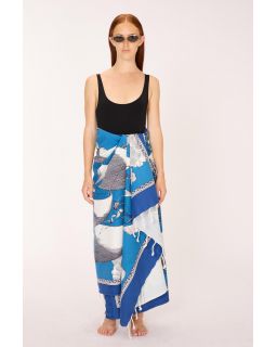 Fouta 100 Des Rives Et Des Reves 100% Coton Bleu Taille 103X180 Cm