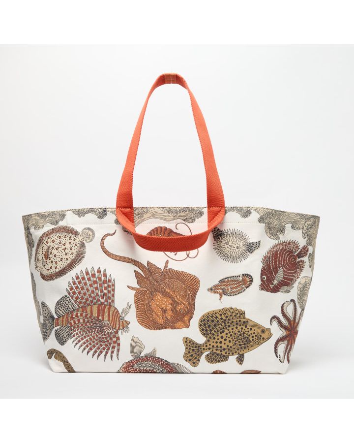 Carrier Cabas Poseidon Naturel Corps 100% Coton Anse 100% Polyester Finitions 10