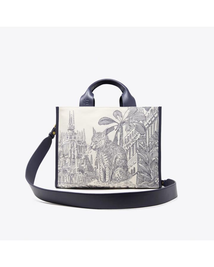 Sac Nomade Piranesi Nuit Corps 100% Coton Anse 100% Cuir Finitions 100% Cuir Tai