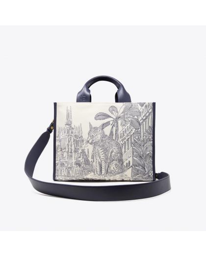 Sac Nomade Piranesi Nuit Corps 100% Coton Anse 100% Cuir Finitions 100% Cuir Tai