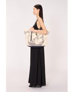 Sac Soft Shopping Des Rives Et Des Reves Nuit Corps 100% Coton Anse 100% Cuir Fi