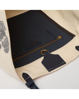 Sac Soft Shopping Des Rives Et Des Reves Nuit Corps 100% Coton Anse 100% Cuir Fi