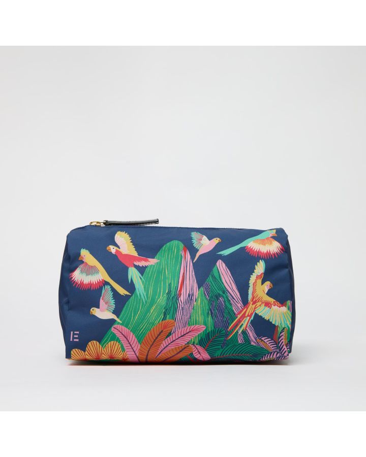 Trousse S Rio Bleu Marine Corps 100% Polyester Finitions 100% Cuir Taille 22.5X1