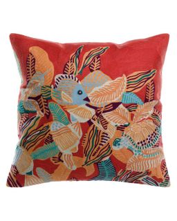 Dori, Coussin Brode Dori, Papaye, Housse 100%Coton Doublure 100%Polyester, Taill