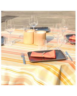 Nappe Plastifiee St Jean De Luz Miel 150X150 Cm