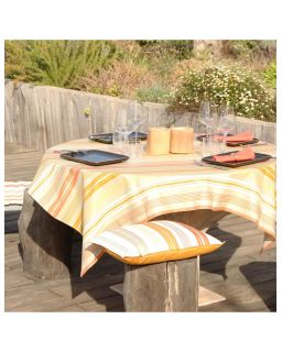 Nappe Plastifiee St Jean De Luz Miel 250X150 Cm