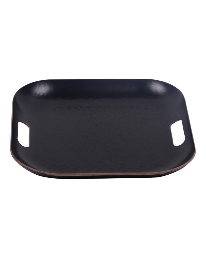 Plateau Carre Noir 39x39cm