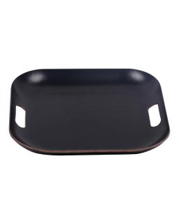 Plateau Carre Noir 39x39cm