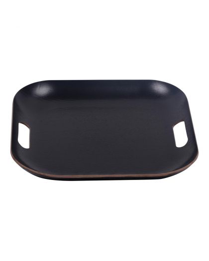 Plateau Carre Noir 39x39cm
