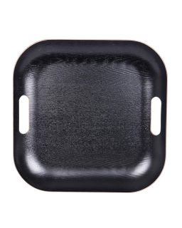 Plateau Carre Noir 39x39cm